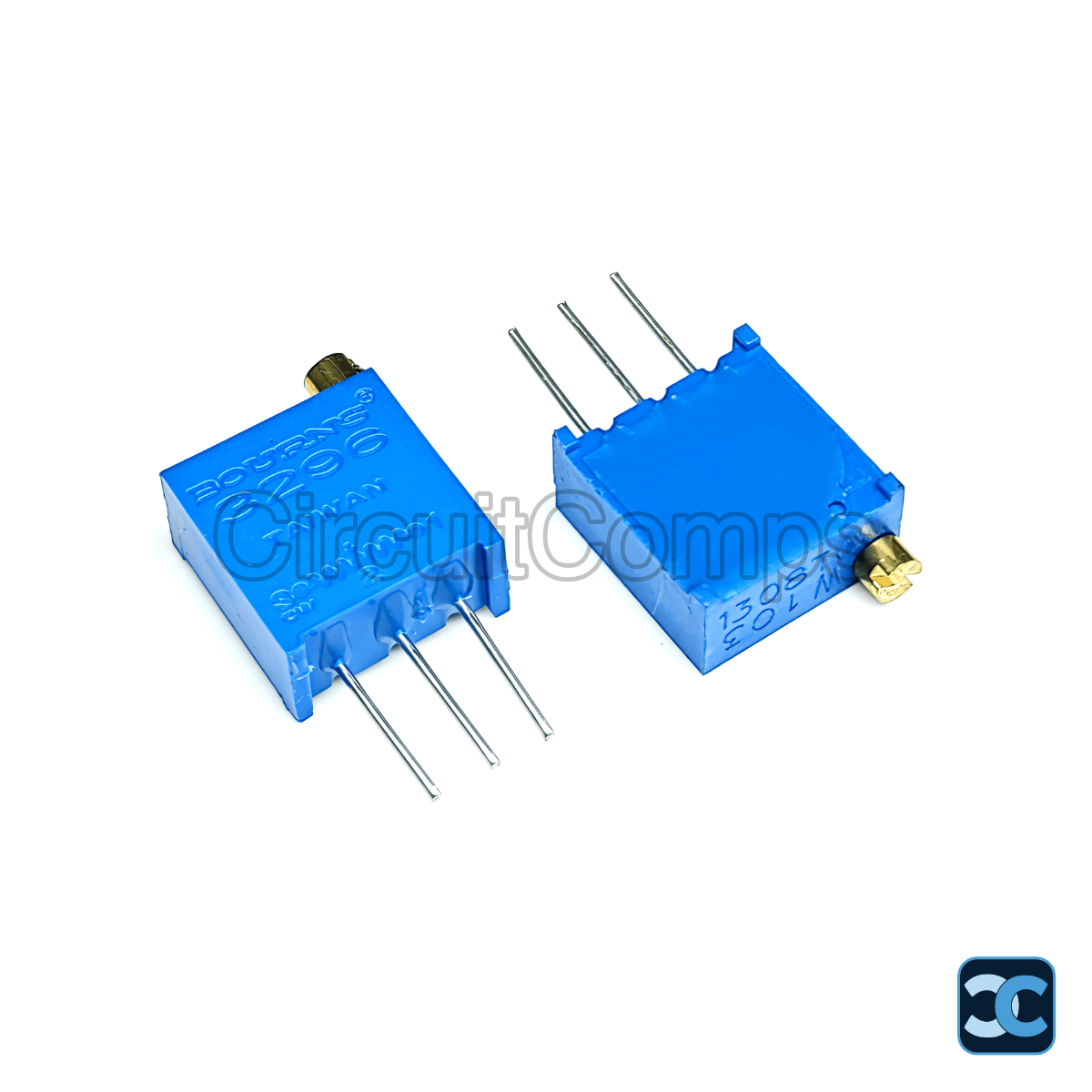 3296W-1-103LF 10K Ohm 25-Turn Trimmer Potentiometer 500mW SIP-3 - Bourns