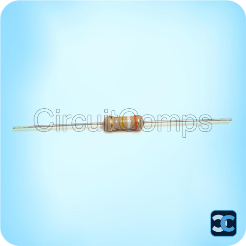 390K ohm 1W Carbon Film Resistor 5% Through Hole