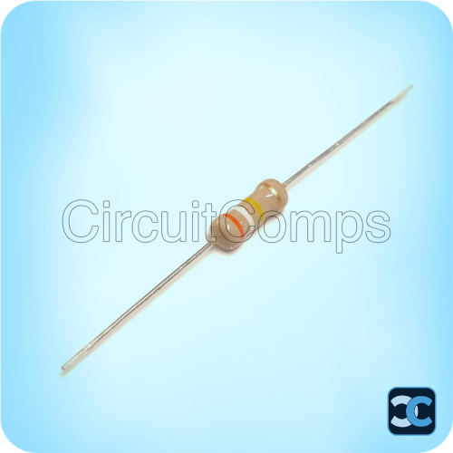390K ohm 1W Carbon Film Resistor 5% Through Hole