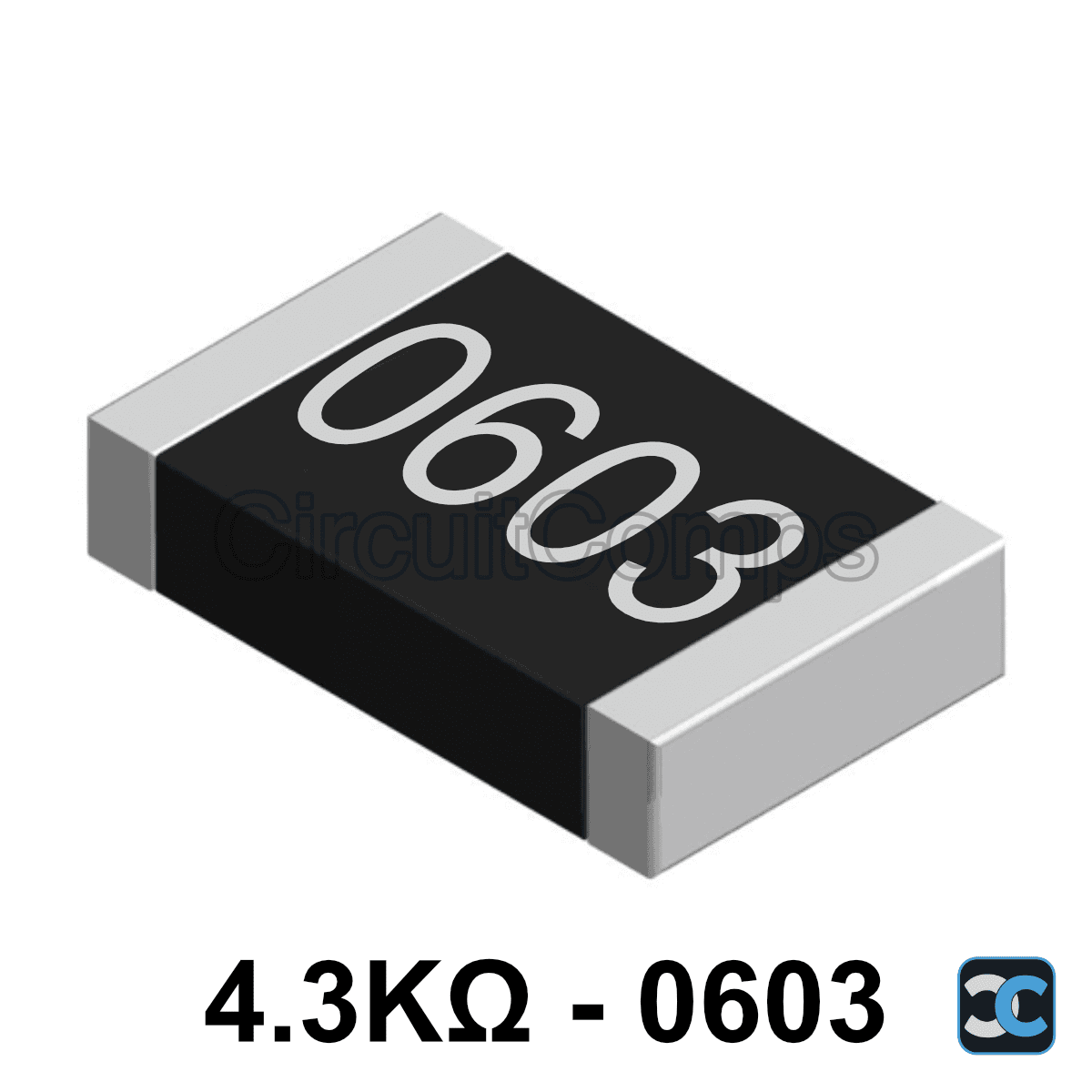 4.3K ohm 0603 1% SMD Resistor 4K3 0.125W (1/8W)