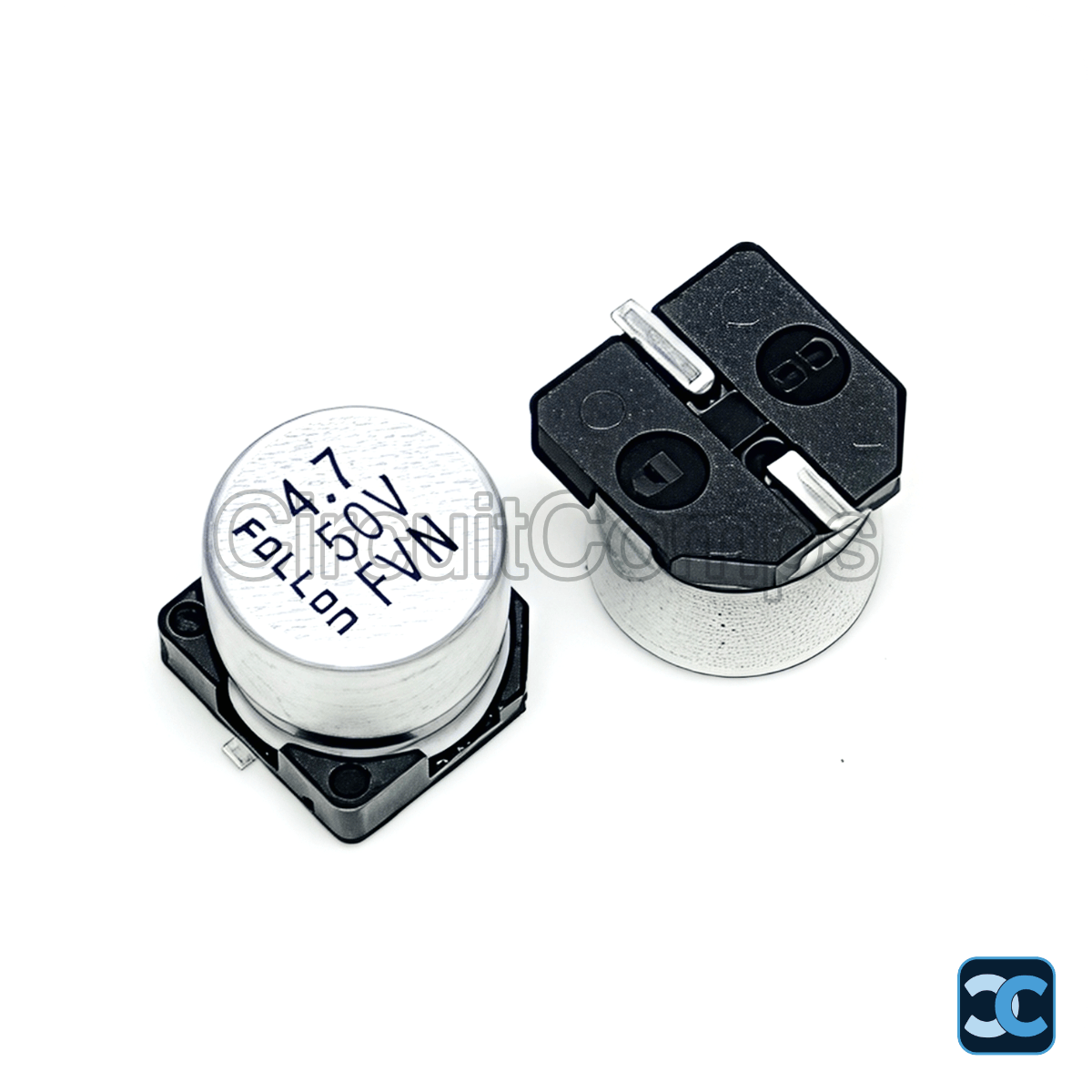 4.7µF 50V SMD Aluminum Electrolytic Capacitor 6.3x5.4mm Follon