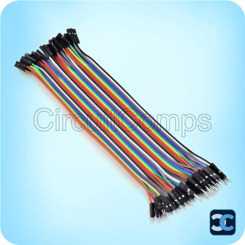 Male to Female Jumper Wires 20cm 40pcs Dupont Cable Set