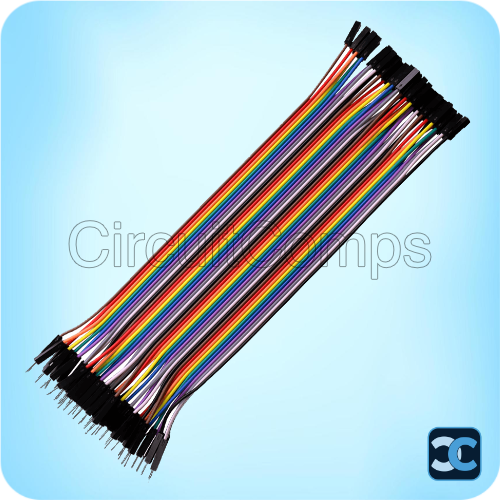 Male to Female Jumper Wires 20cm 40pcs Dupont Cable Set