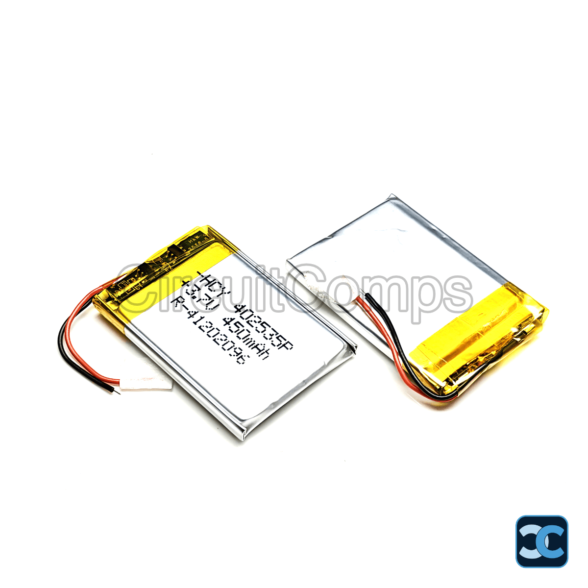 450mAh 3.7V LiPo Rechargeable Battery Lithium Polymer 4.2V Max