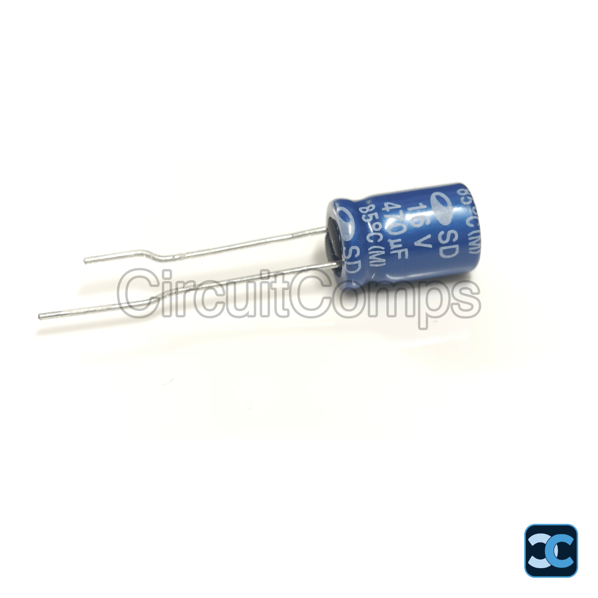 470µF 16V 105°C Radial Electrolytic Capacitor 8mm Through Hole Samwha