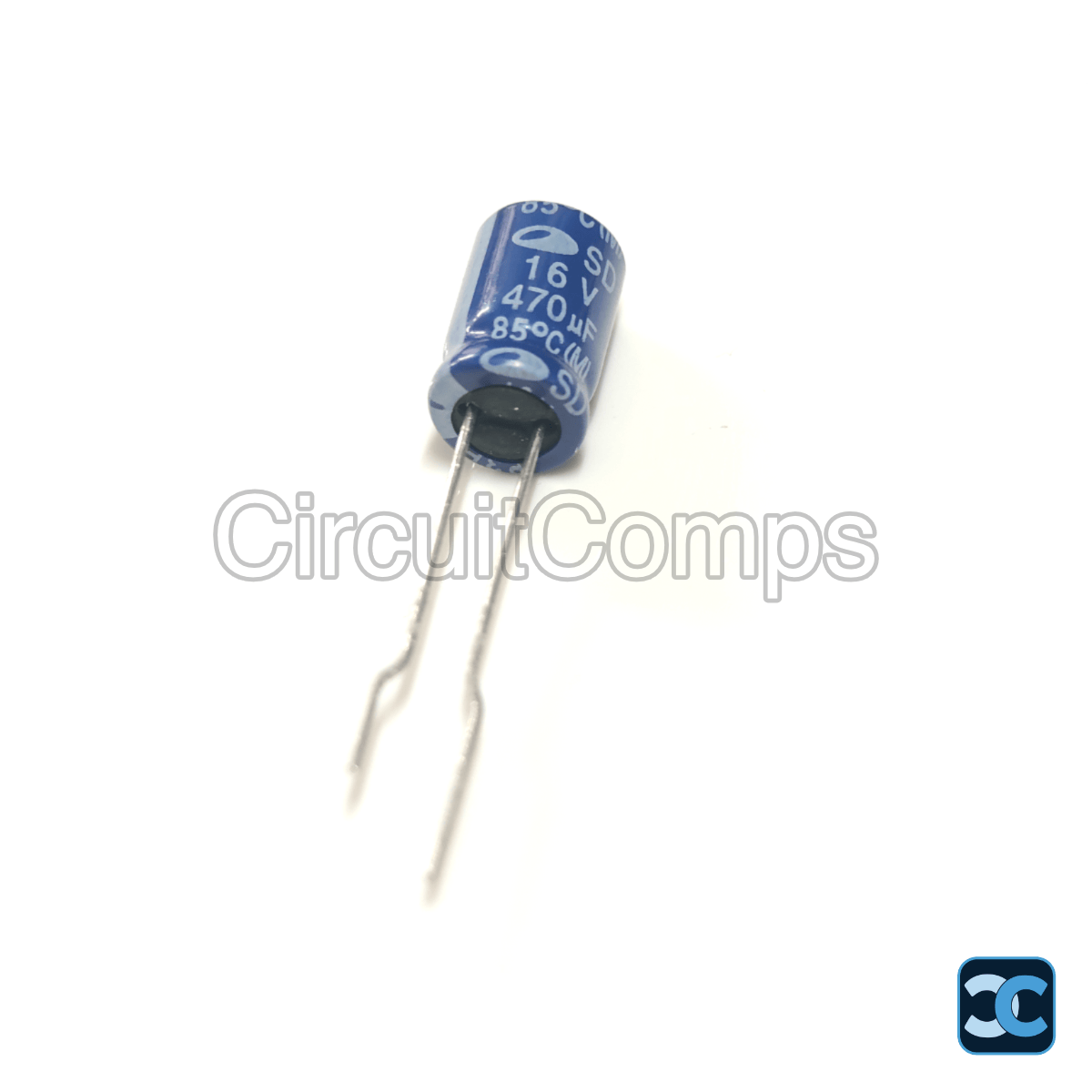 470µF 16V 105°C Radial Electrolytic Capacitor 8mm Through Hole Samwha