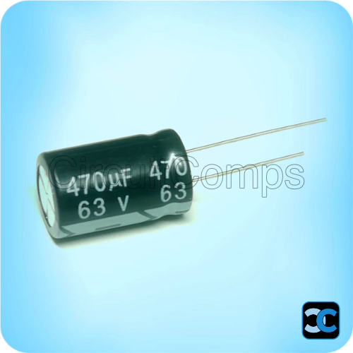 470uF 63V 105°C 13x21mm JWCO Electrolytic Capacitor