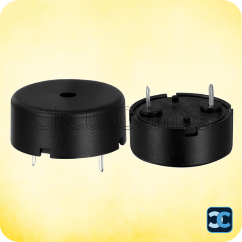 14mm Piezo Passive Buzzer – Low-Power Variable Tone Buzzer (1–10kHz)