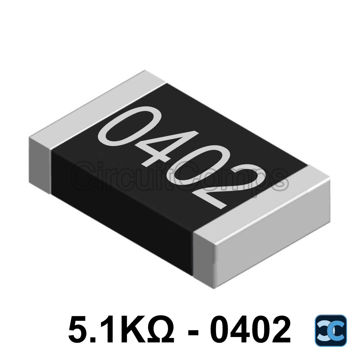 5.1K ohm 0402 1% SMD Resistor 5K1 0.063W (1/16W)
