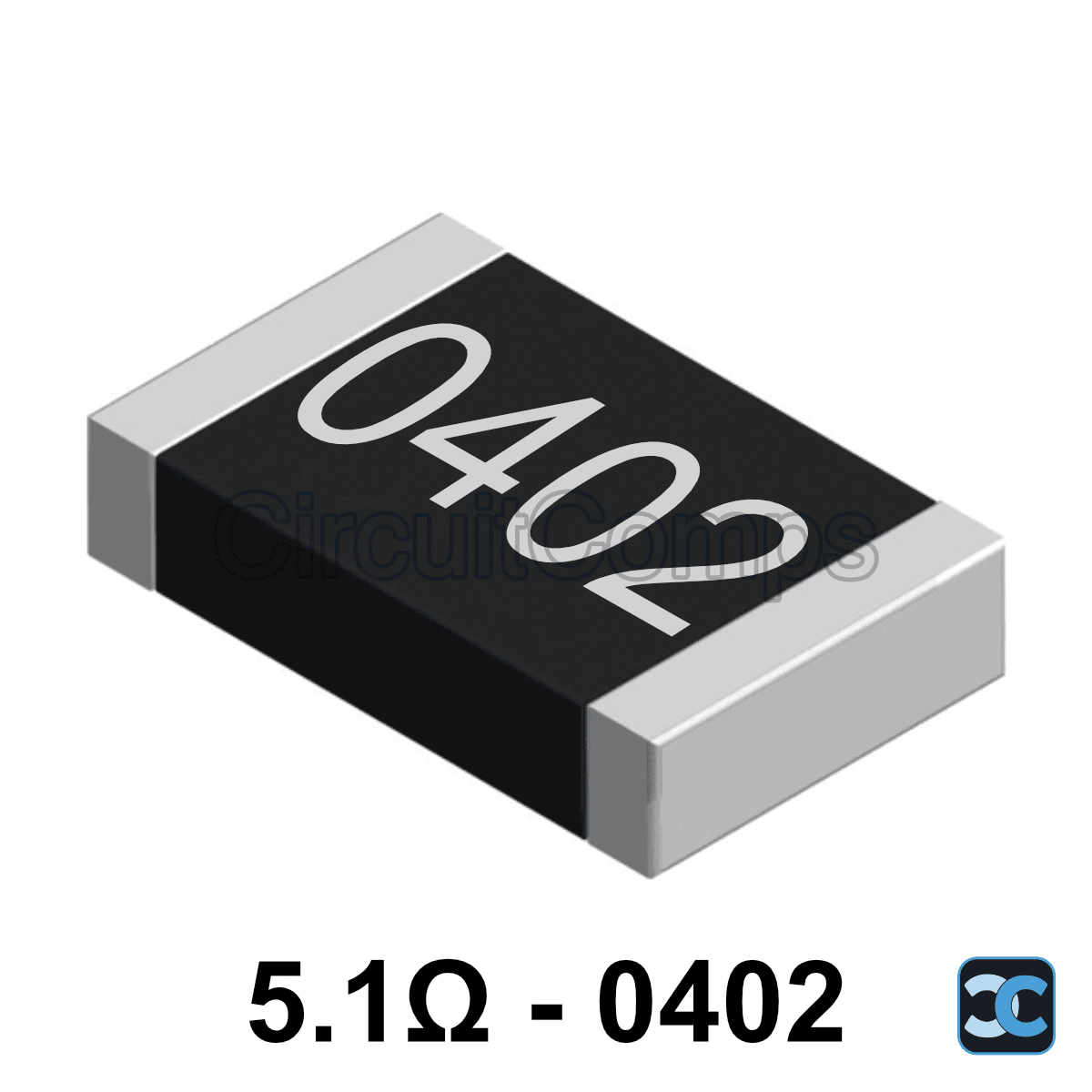 5.1 ohm 0402 1% SMD Resistor 5R1 0.063W (1/16W)