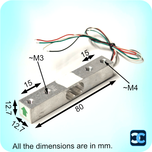 5Kg Load Cell Weight Sensor Aluminium Strain Gauge