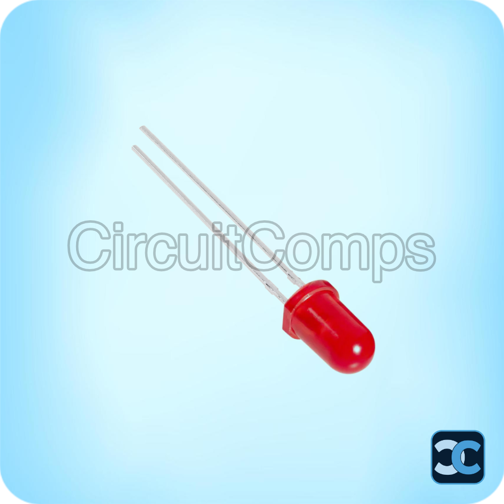 5mm Red LED – Diffused