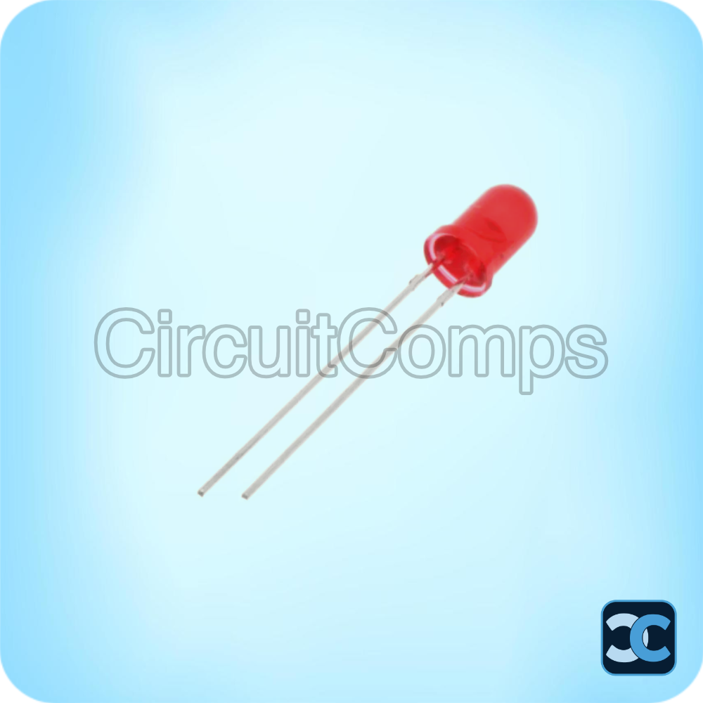 5mm Red LED – Diffused