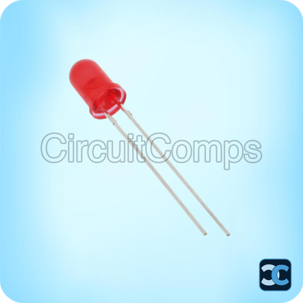 5mm Red LED – Diffused