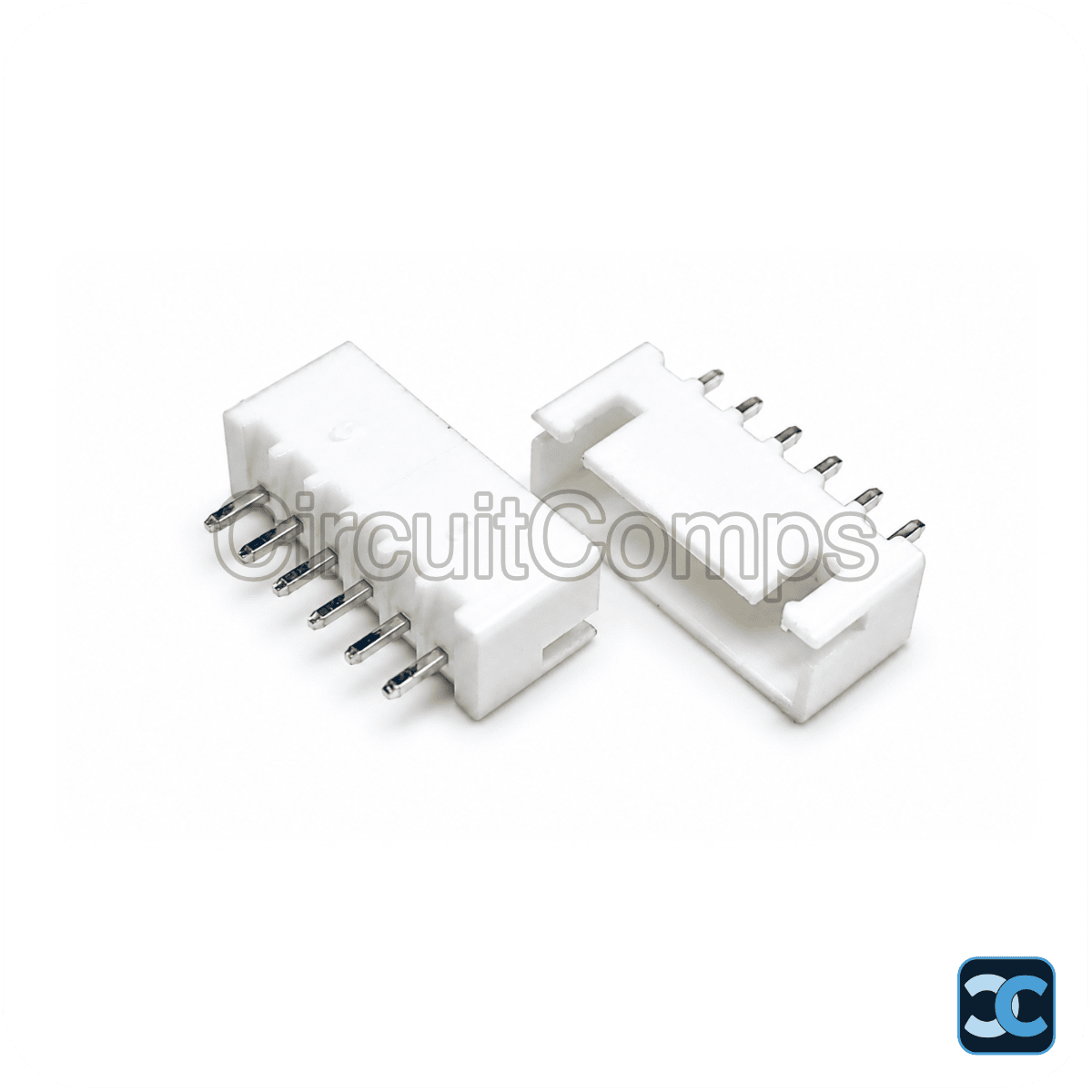 6-Pin JST XH 2.54mm Top Entry Vertical Header – PCB Mount Through-Hole