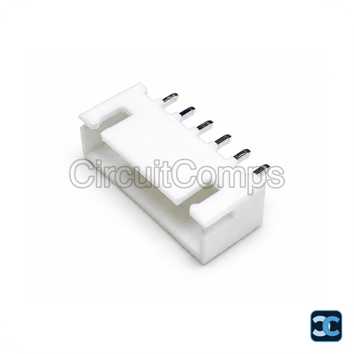 6-Pin JST XH 2.54mm Top Entry Vertical Header – PCB Mount Through-Hole