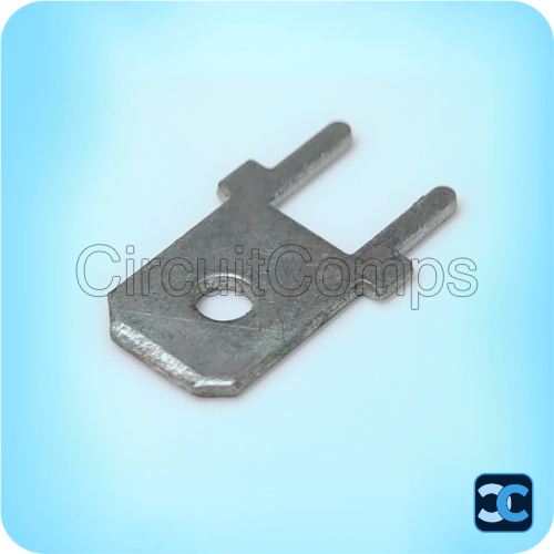 6.3mm PCB Spade Terminal Male Vertical Quick Disconnect 20A