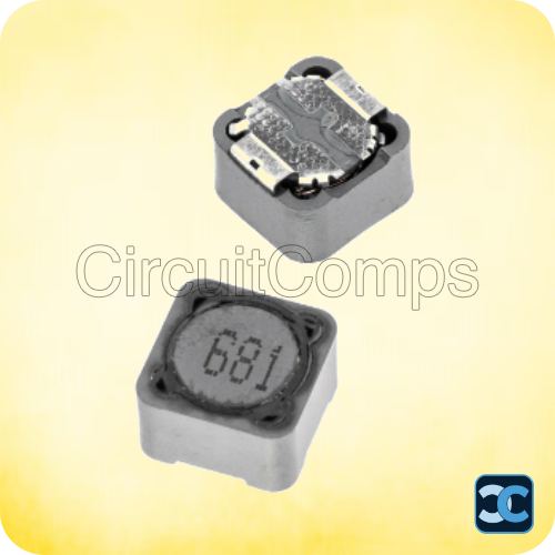 680uH (681) 7mm SMD Power Inductor – High-Inductance Ferrite Coil