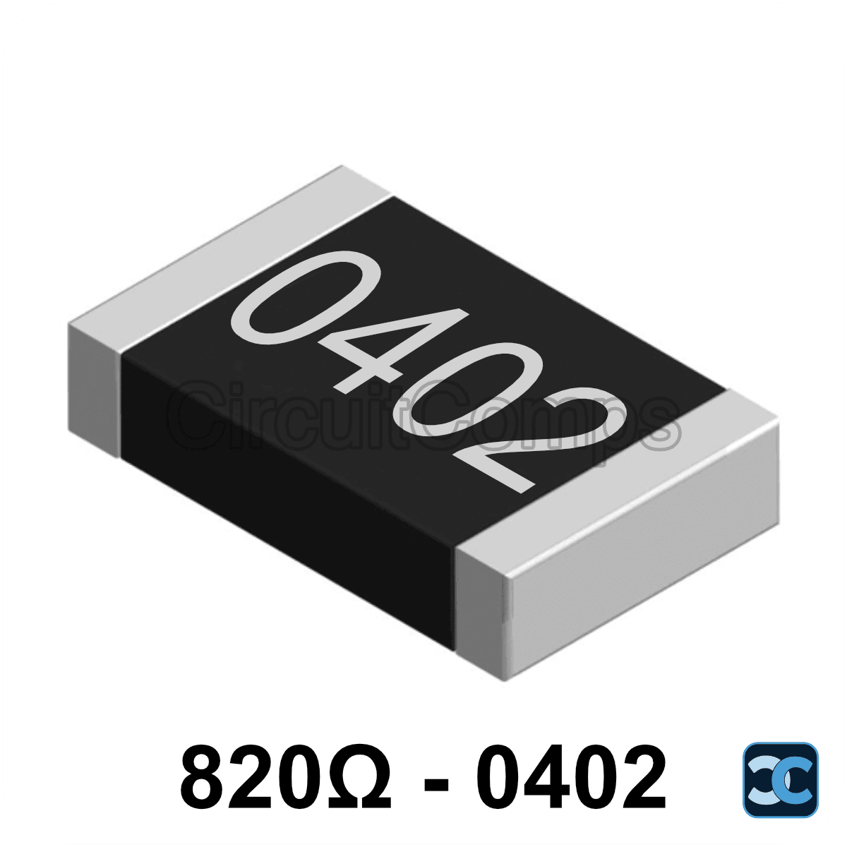 820 ohm 0402 1% SMD Resistor 820R 0.063W (1/16W)