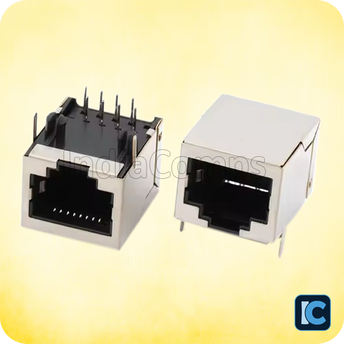 RJ45 8P8C Socket – Shielded Side-Entry PCB Mount for High-Speed Ethernet