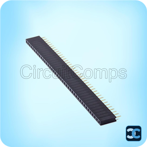 2.54mm 40x1 Female Straight Header Strip Single Row