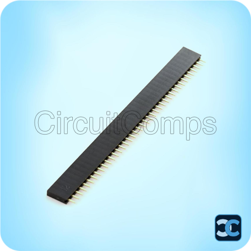 2.54mm 40x1 Female Straight Header Strip Single Row