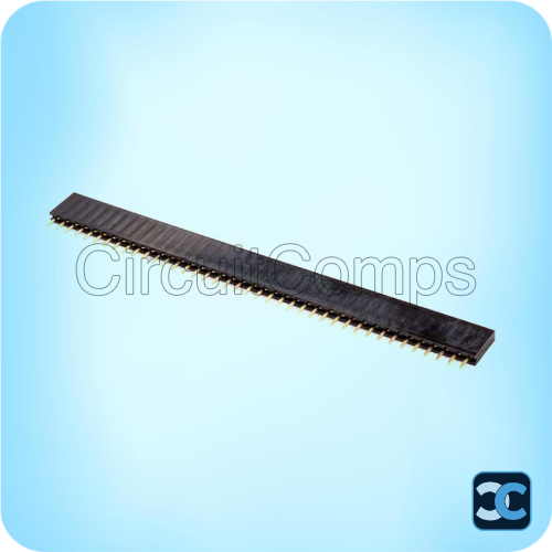 2.54mm 40x1 Female Straight Header Strip Single Row