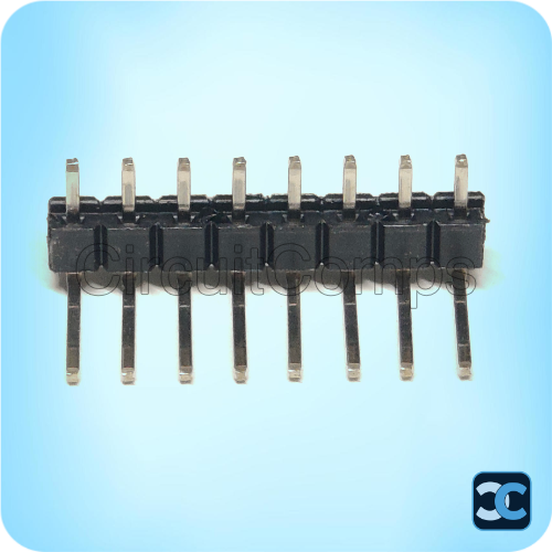 2.54mm 8x1 Male Right Angle Header Strip Reversed