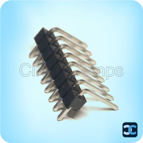 2.54mm 8x1 Male Right Angle Header Strip Reversed