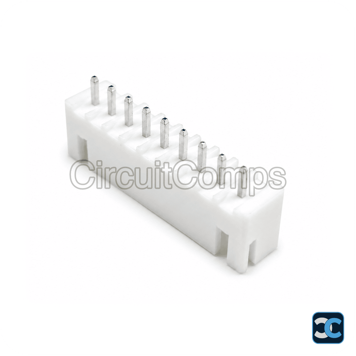 9-Pin JST XH 2.54mm Top Entry Vertical Header – PCB Mount Through-Hole