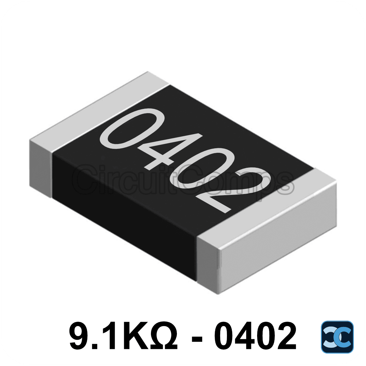 9.1K ohm 0402 1% SMD Resistor 9K1 0.063W (1/16W)
