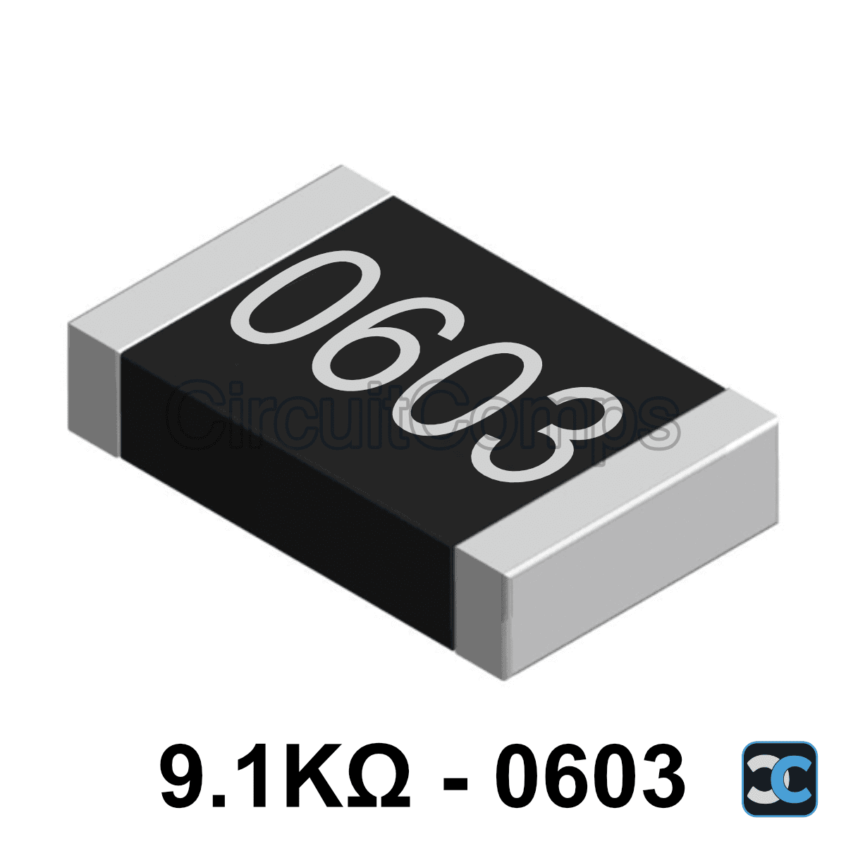 9.1K ohm 0603 1% SMD Resistor 9K1 0.125W (1/8W)