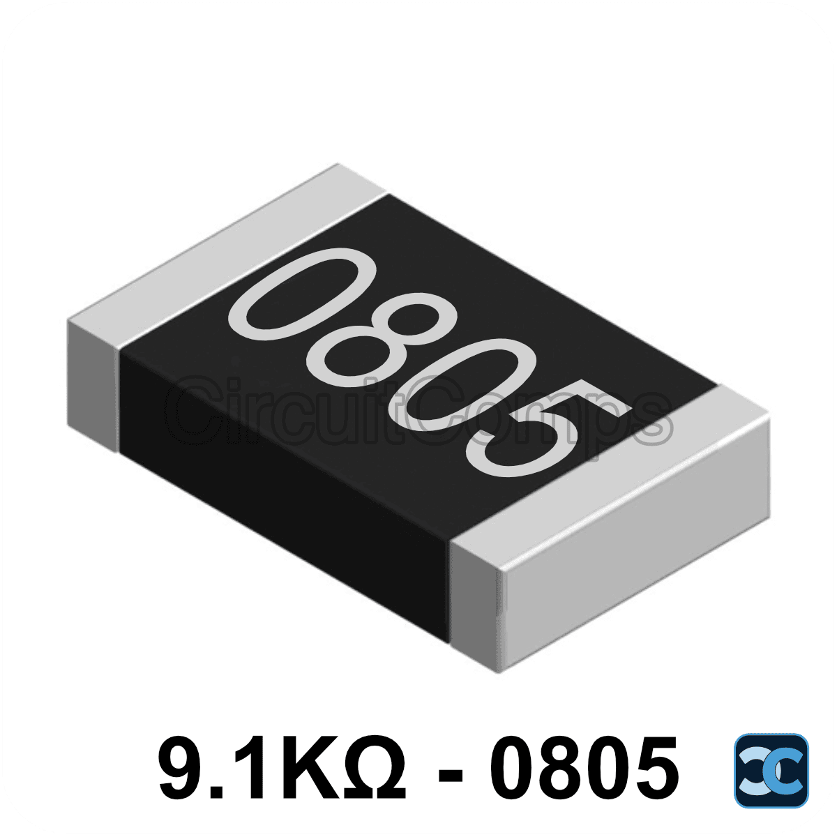 9.1K ohm 0805 1% SMD Resistor 9K1 0.125W (1/8W)