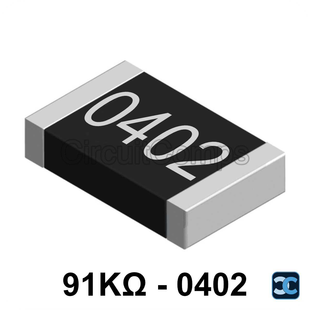 91K ohm 0402 1% SMD Resistor 91K 0.063W (1/16W)
