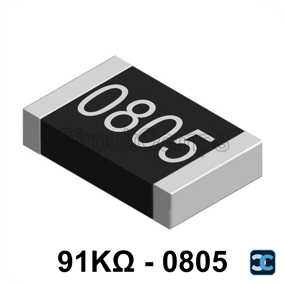 91K ohm 0805 1% SMD Resistor 91K 0.125W (1/8W)