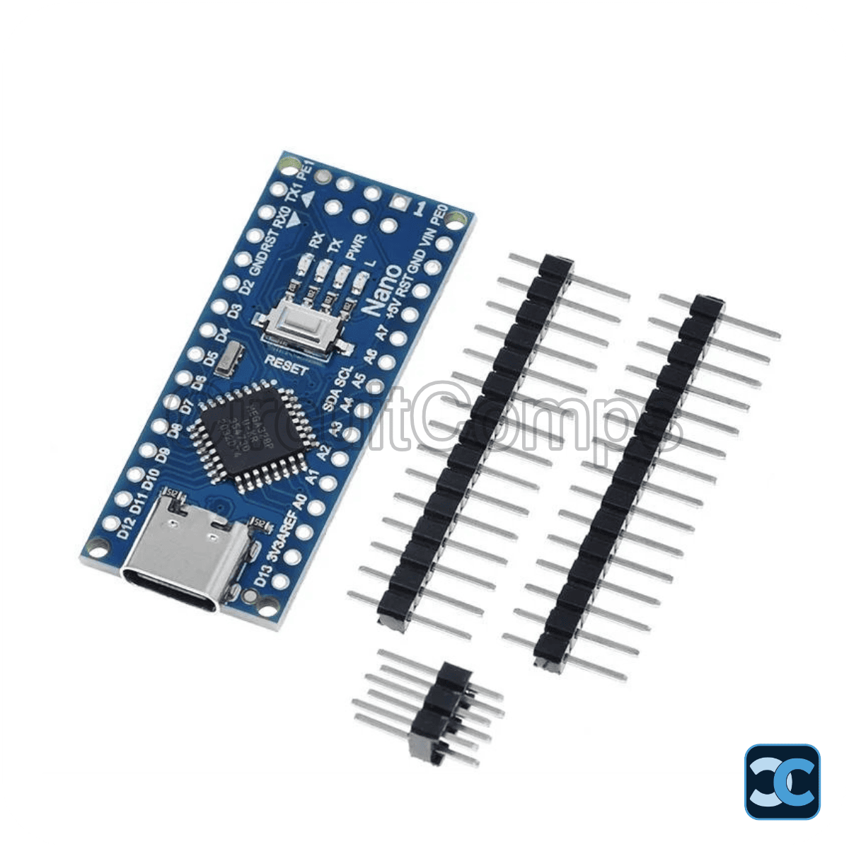 Arduino Nano V3.0 ATmega328P 5V/16MHz Type-C Development Board | CH340G Compatible Mini Microcontroller