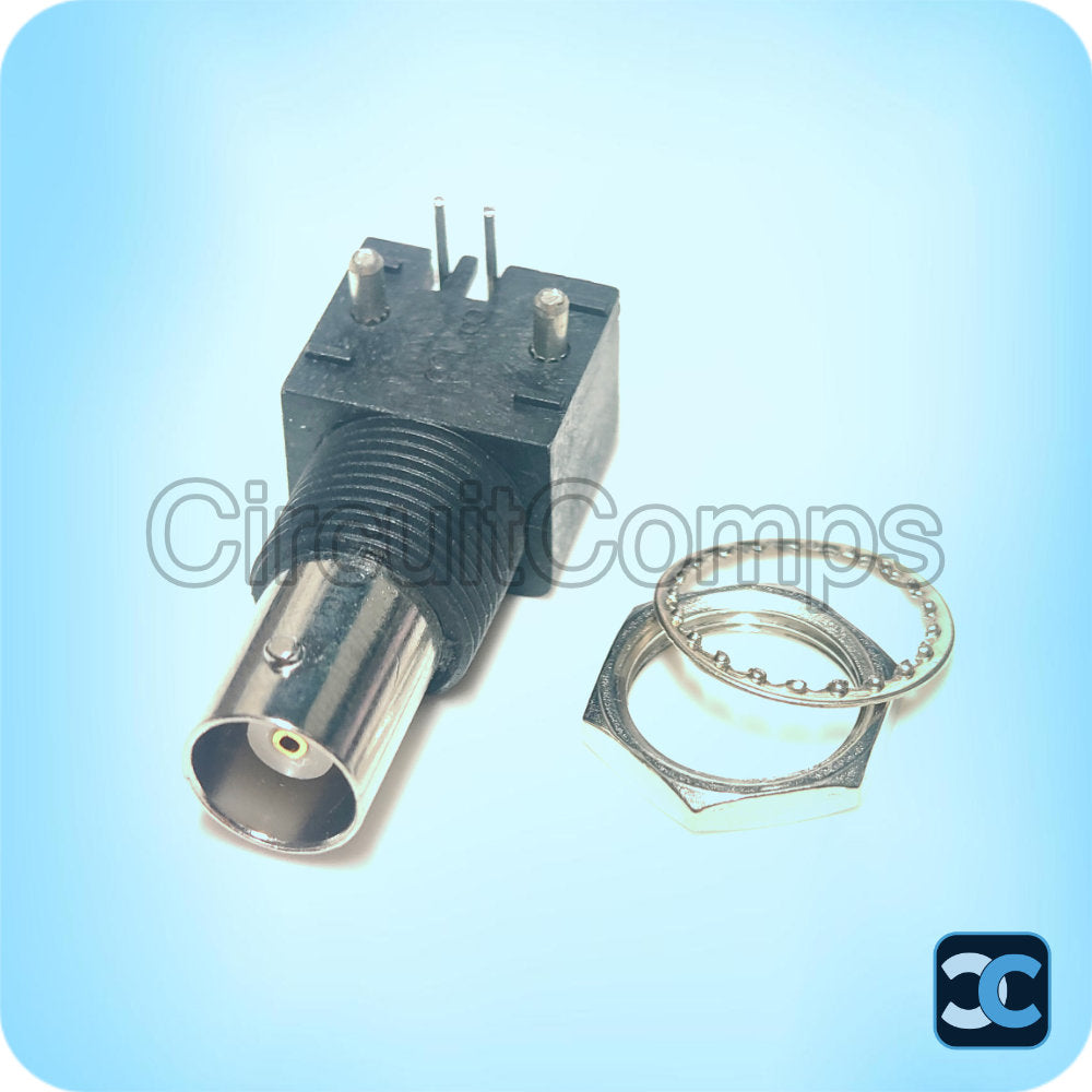 BNC Female Jack Right Angle PCB Mount 50 Ohm Connector