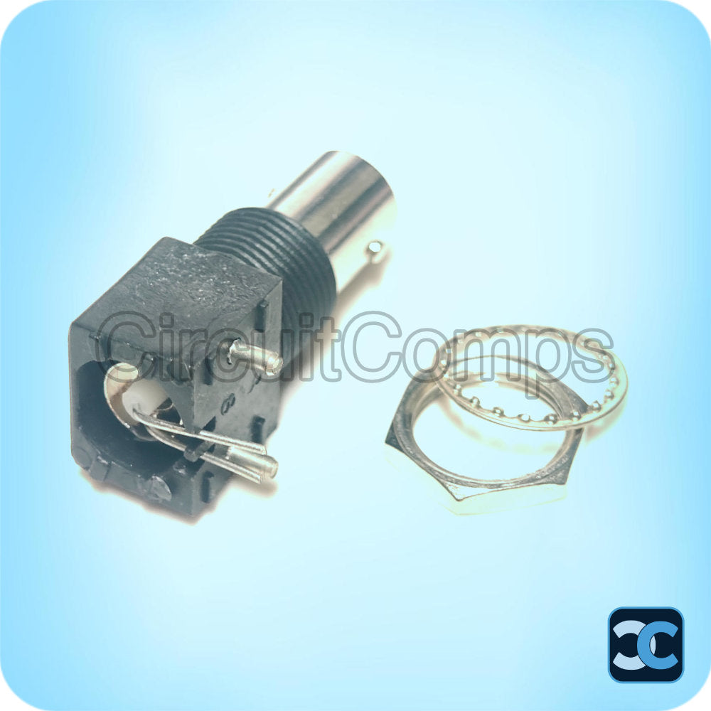 BNC Female Jack Right Angle PCB Mount 50 Ohm Connector