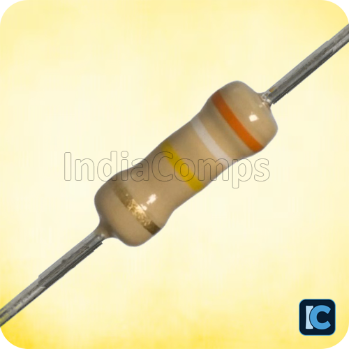 390K Ohm 1W Carbon Film Resistor – 5% Tolerance (High Quality)