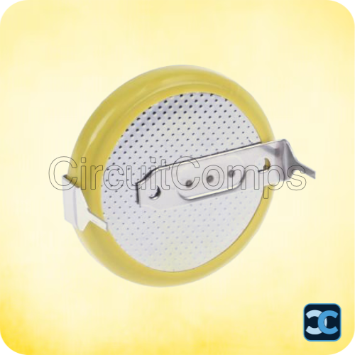 CR2032 3V Lithium Coin Battery | 2-Pin PCB Mount Cell