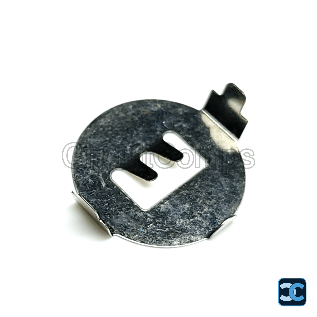 CR2032 Battery Button Cell Holder TH – 20mm Metal Nickel-Plated