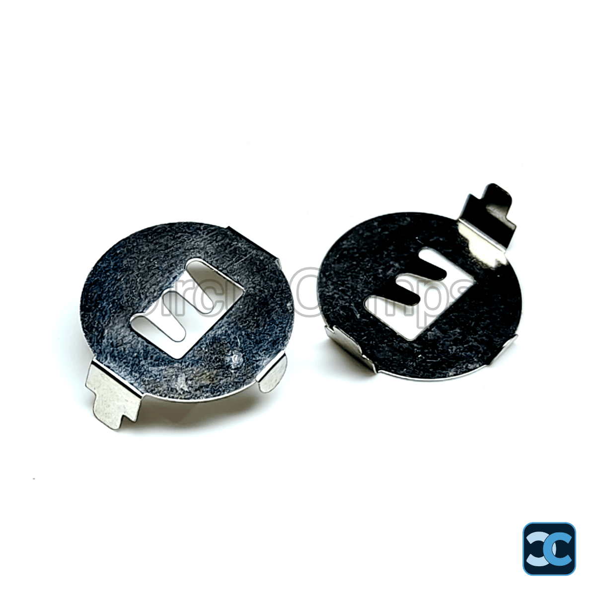 CR2032 Battery Button Cell Holder TH – 20mm Metal Nickel-Plated