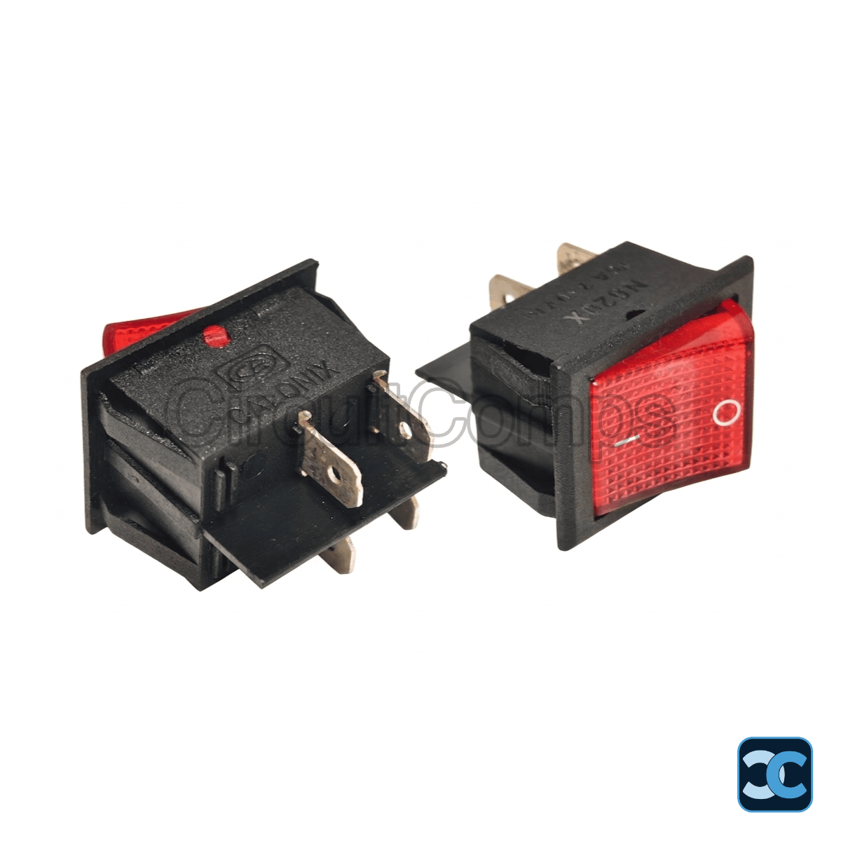 Calonix N620X DPDT Rocker Switch 16A 250V Red Illuminated