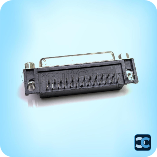 DB25 Female PCB Mount Right-Angle Connector (R/A) – D-Sub Serial Interface