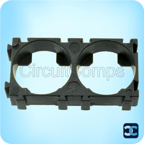 18650 Battery Holder Spacer 2x1 18.4mm Bore ABS PC