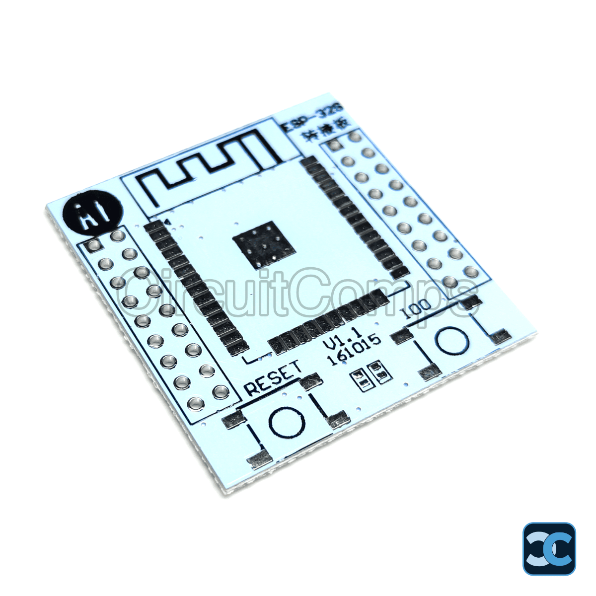 ESP32 ESP-WROOM-32 Adapter Breakout Board with Reset and Flash Buttons