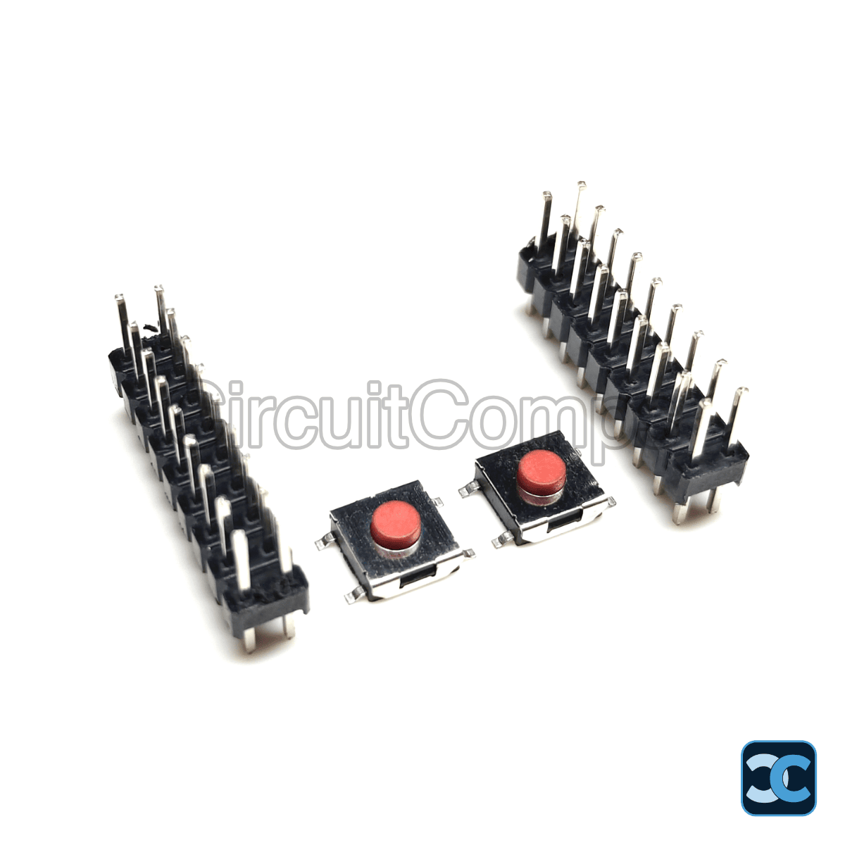 ESP32 ESP-WROOM-32 Adapter Breakout Board with Reset and Flash Buttons