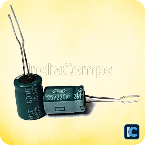 25V 220uF Electrolytic Capacitor – 8x12.5mm | Radial, Through-Hole Type