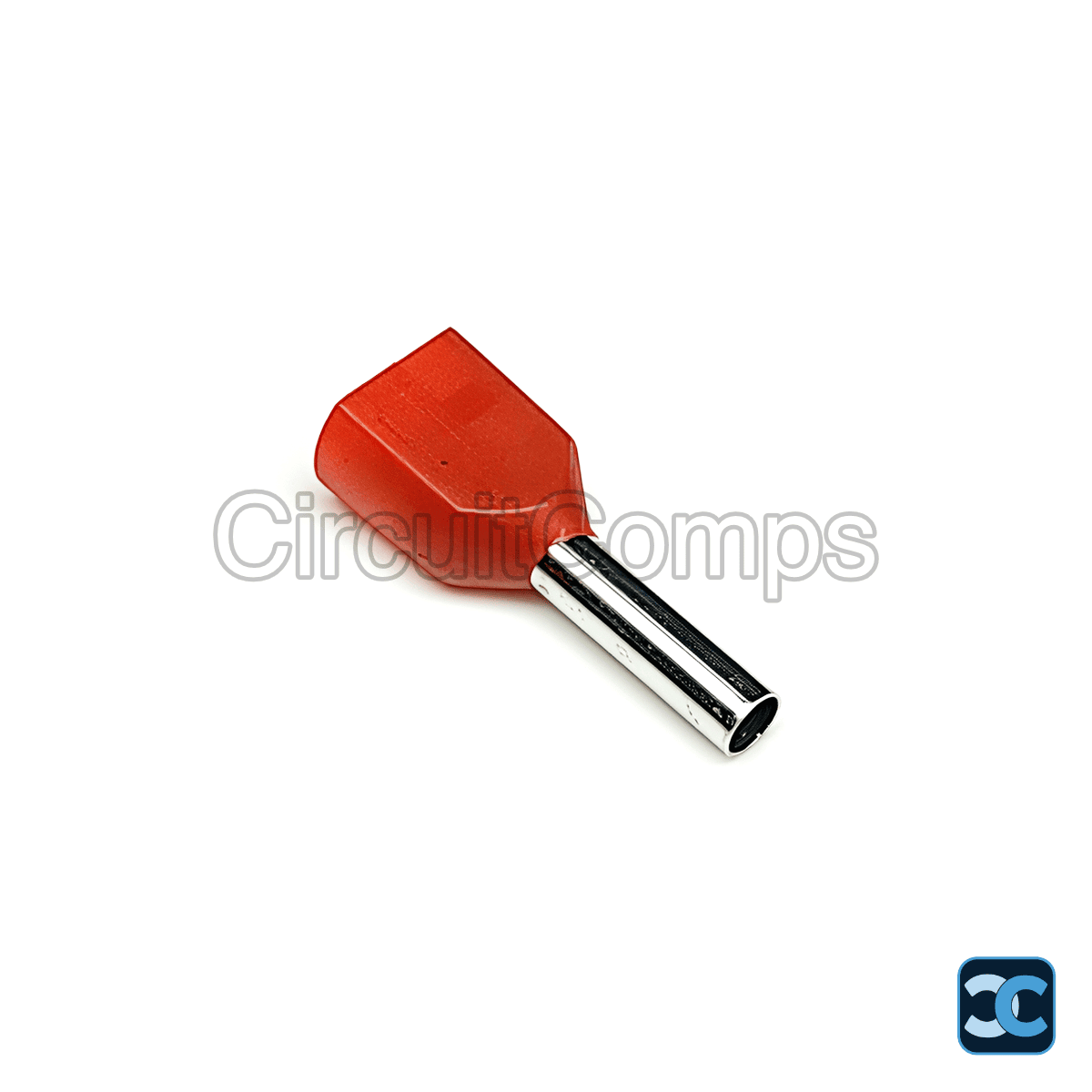 JG-TE1008 2×1.0mm² Insulated Twin Cord End Terminal 8mm Red
