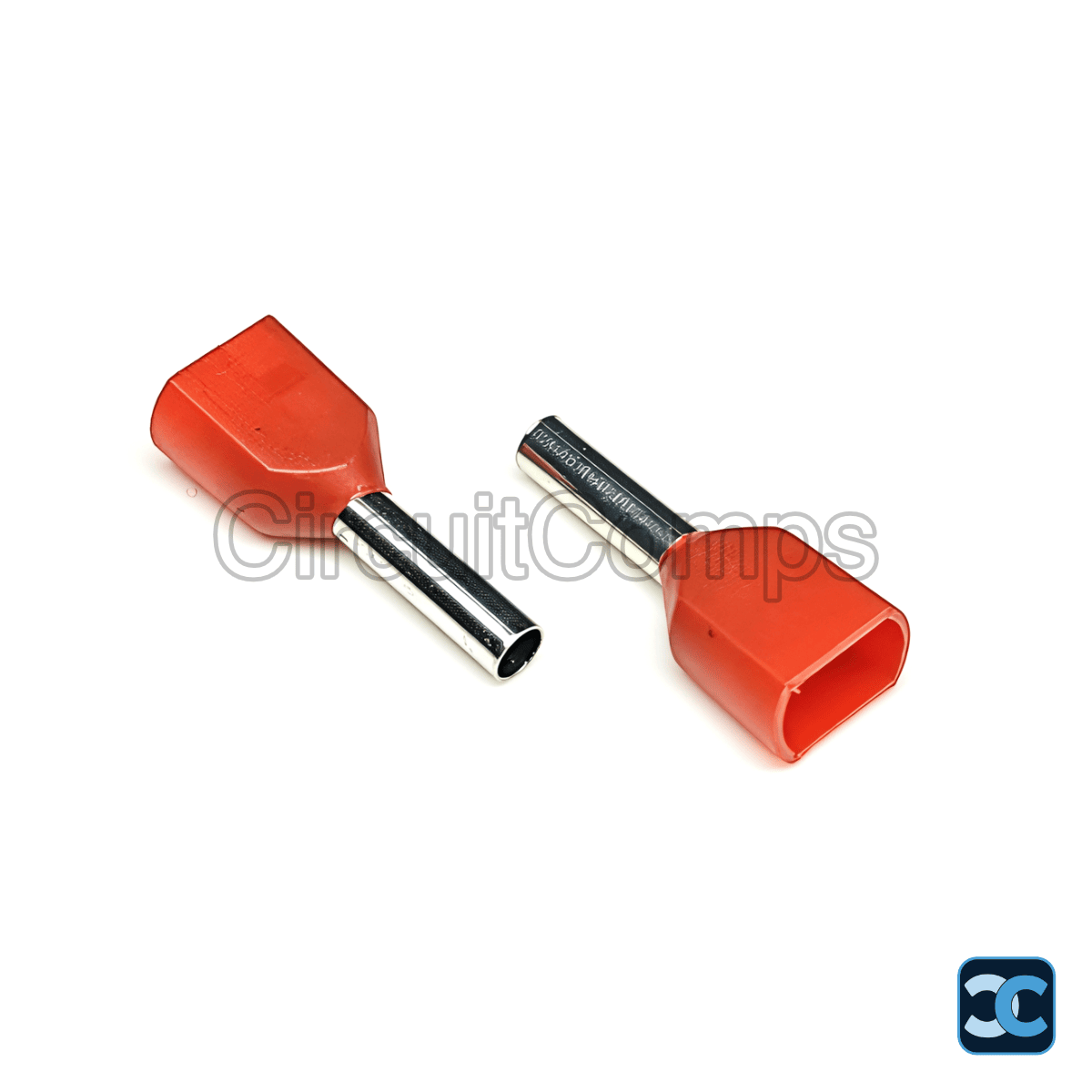 JG-TE1008 2×1.0mm² Insulated Twin Cord End Terminal 8mm Red